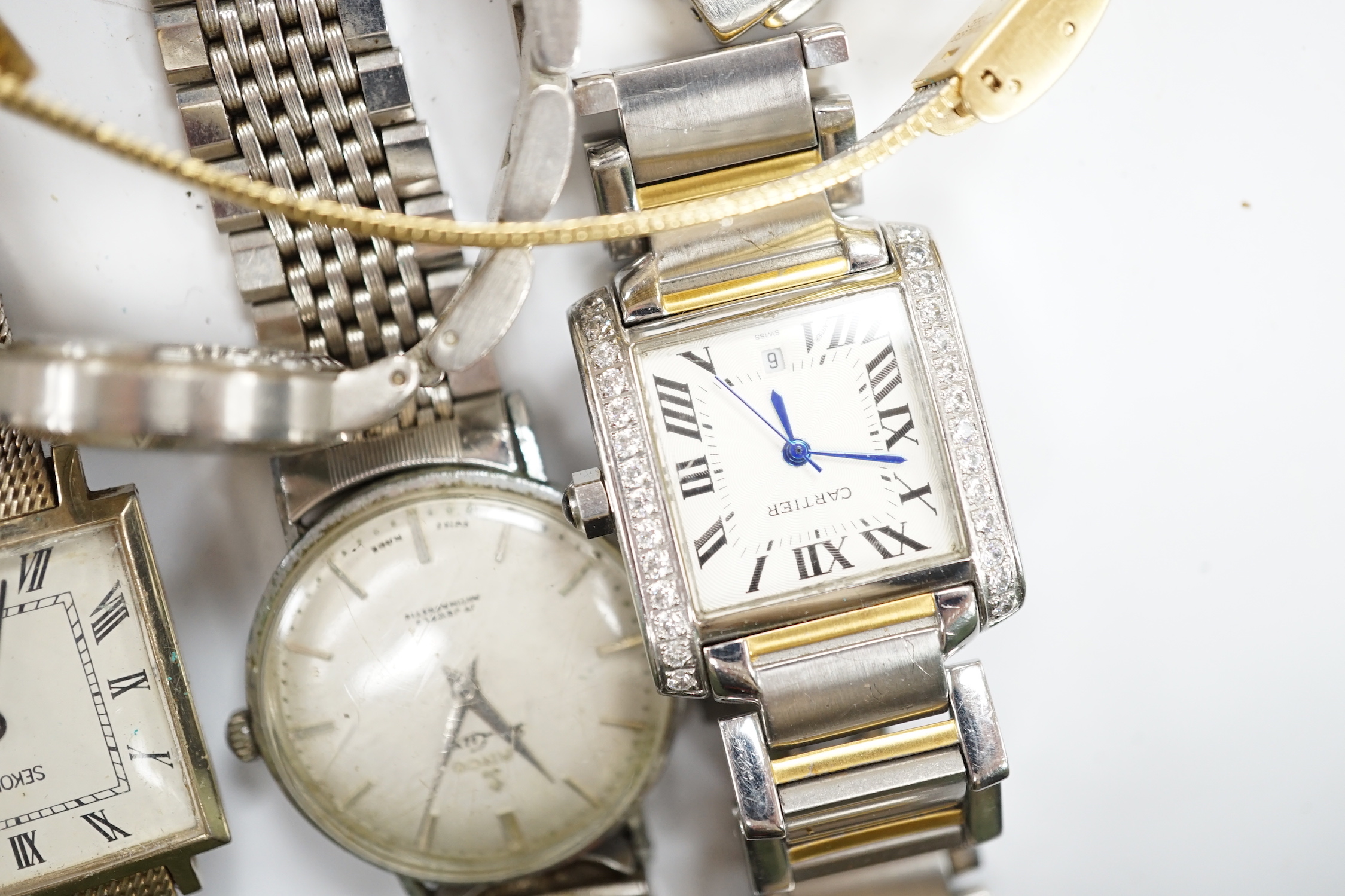 A large quantity of assorted mainly modern wrist watches, wrist and pocket movements, straps, bracelets, etc.